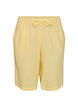Lockere Shorts aus Baumwollmusselin mit hoher Taille, Gelb, Packshot image number 0