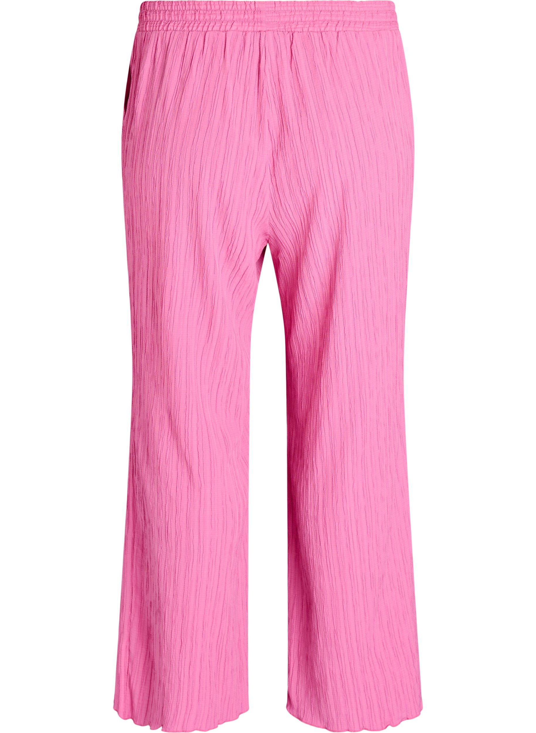 ZizziFLASH - Hoch taillierte Hose mit weitem Bein, Pink, Packshot image number 1