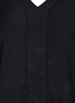 Bluse mit V-Ausschnitt und Smock, Black, Packshot image number 2