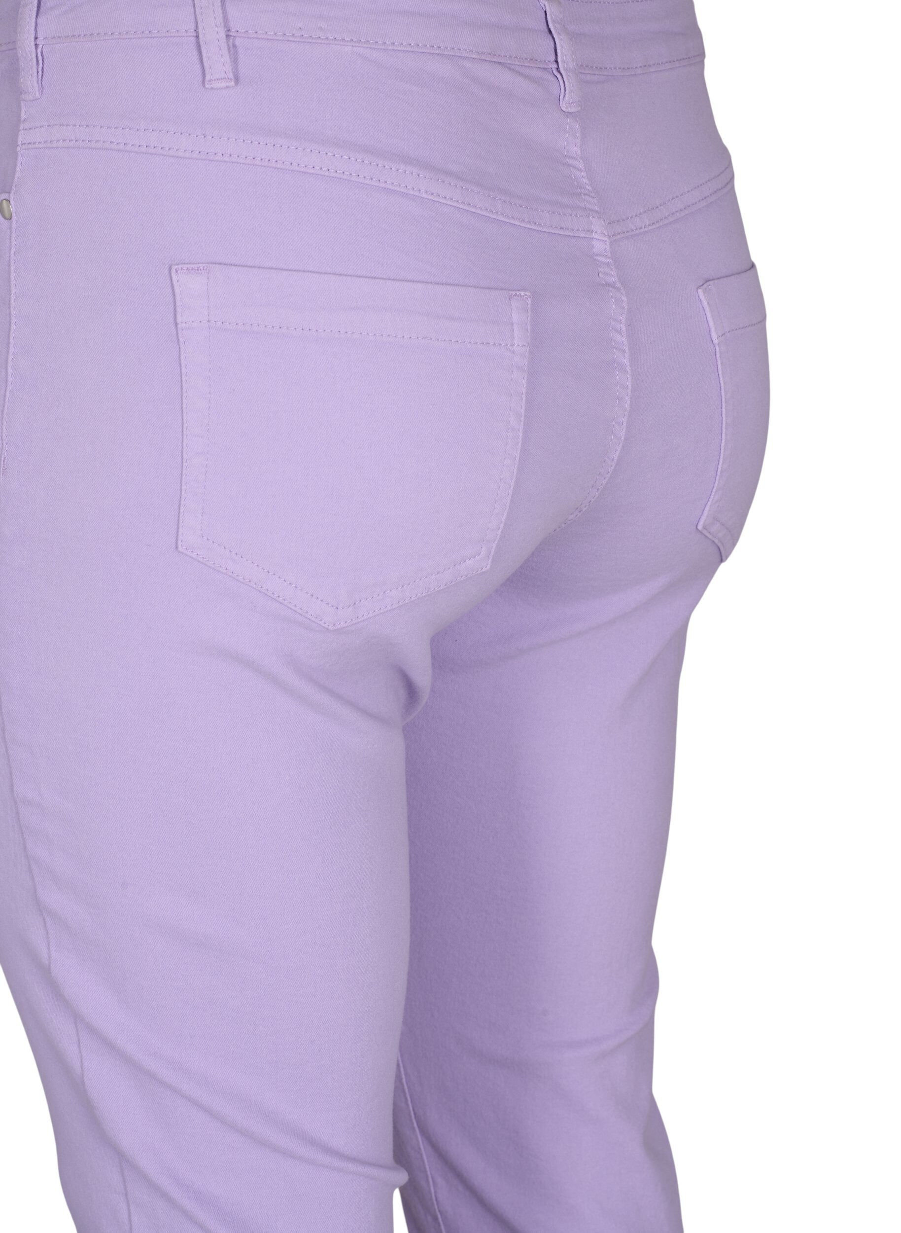 ZizziEng anliegende Emily Capri-Hose, Lavender, Packshot image number 3