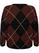 Strickjacke mit Argyle-Muster, Schwarz, Packshot image number 1