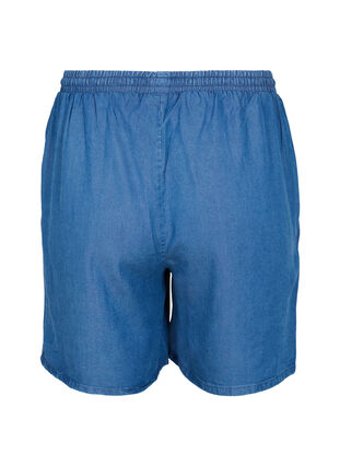 Shorts mit lockerer Passform, Bindeschnüren und Taschen, Blue denim, Packshot image number 1
