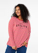 Gestreifte Bluse mit Motiv, Whitew.FlameS.Stripe, Model image number 0
