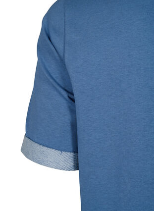 Kurzärmliges Sweatkleid mit Taschen, Moonlight Blue, Packshot image number 4
