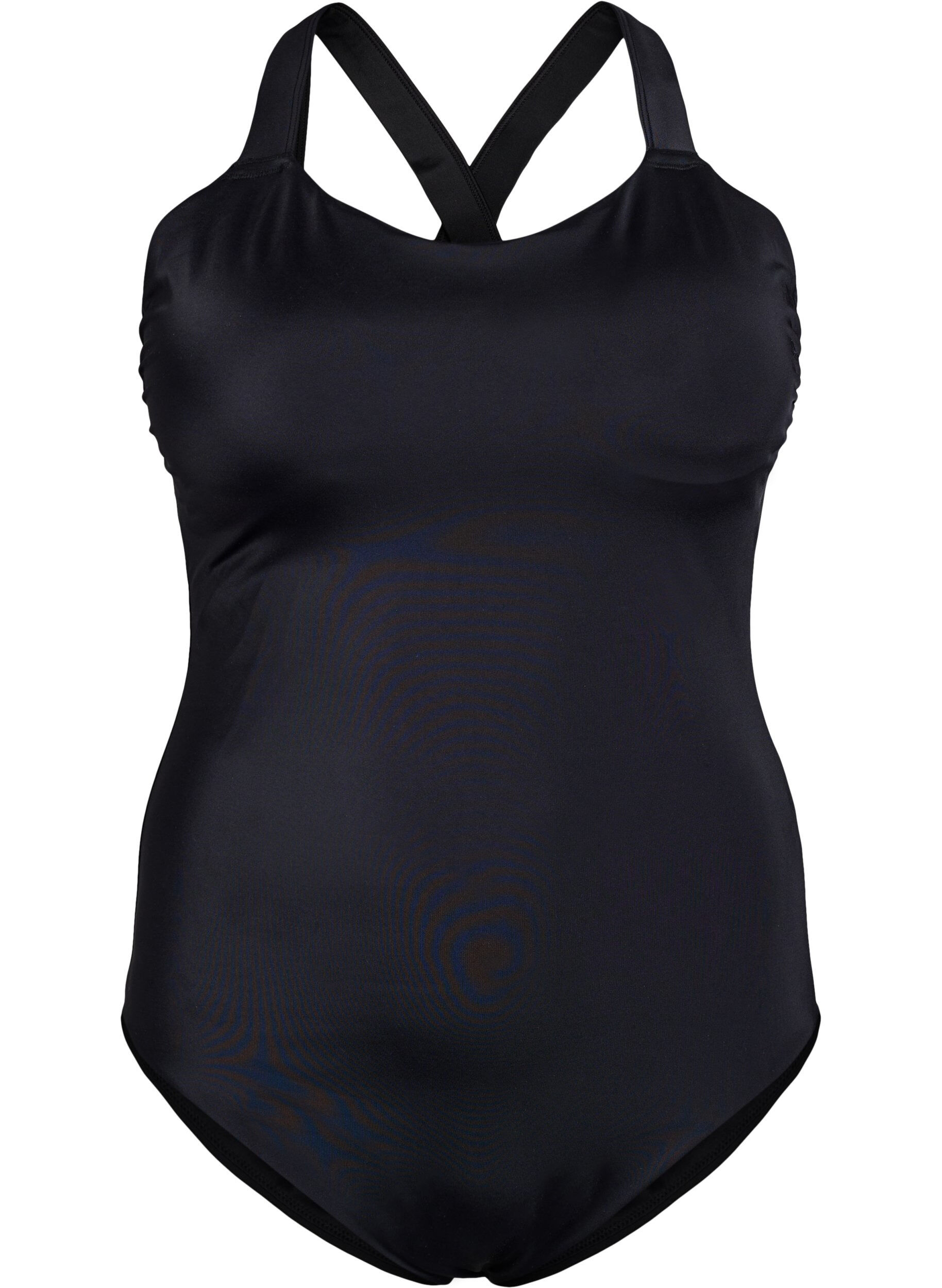 ZizziBadeanzug mit gekreuzten Tr&auml;gern, Schwarz, Packshot image number 0