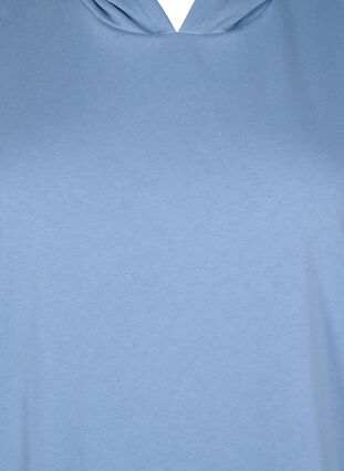 Kurzärmeliges Pulloverkleid mit Kapuze, Faded Denim, Packshot image number 2
