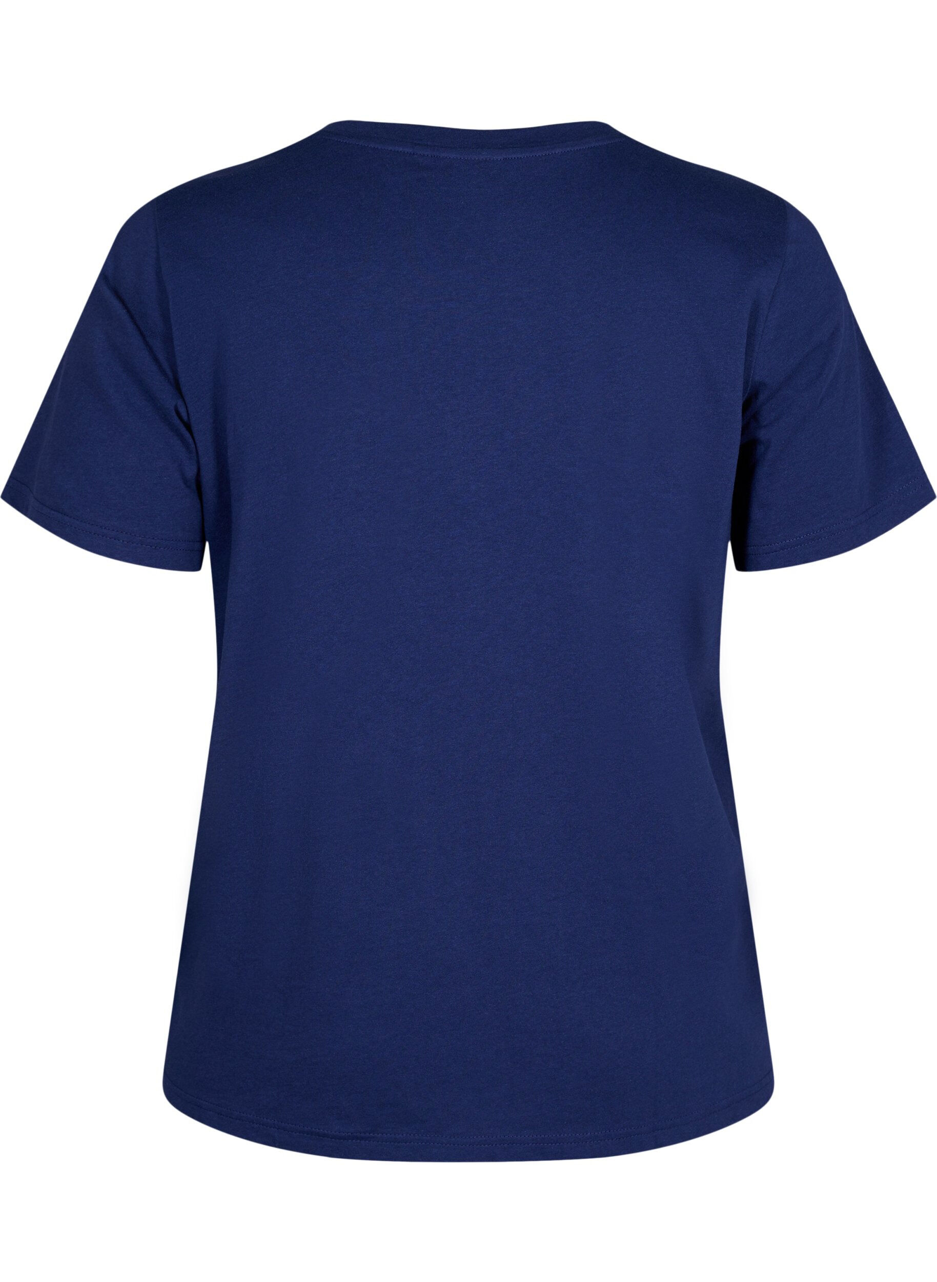 ZizziT-Shirt aus Baumwolle mit Rundhalsausschnitt und Aufdruck, Medieval B.W. Hearts, Packshot image number 1