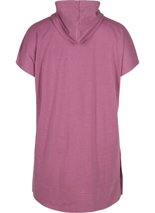 Langes Sweatshirt mit kurzen Ärmeln, Grape Nectar Melange, Packshot image number 1