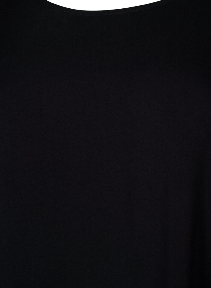 Kleid aus Viskose mit Schnittlinie, Schwarz, Packshot image number 2