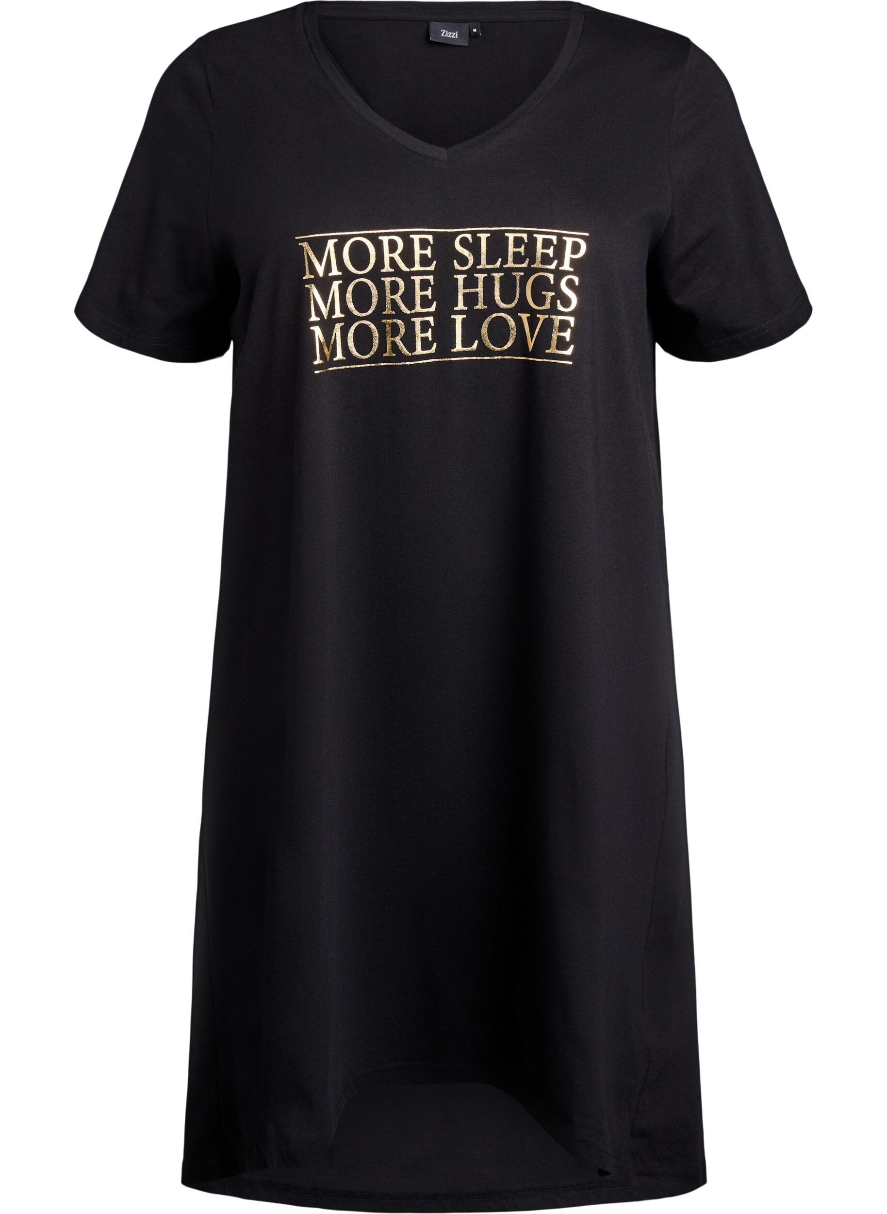 ZizziNachthemd aus Bio-Baumwolle mit V-Ausschnitt, , Packshot image number 0