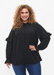 Bluse mit Rüschen und Knöpfen, Black, Model image number 0