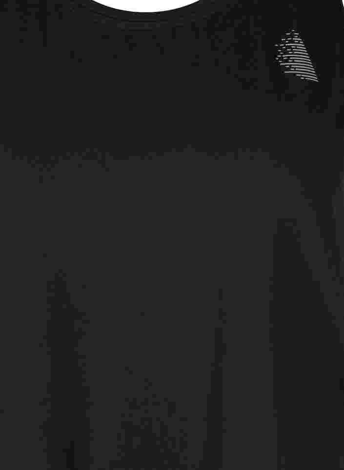 Einfarbiges Trainingstop mit Rundhalsausschnitt, Black, Packshot image number 2