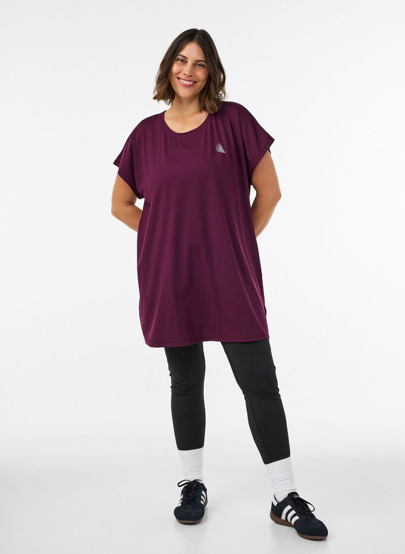 Langes Trainingsshirt, Lila, Model image number 1