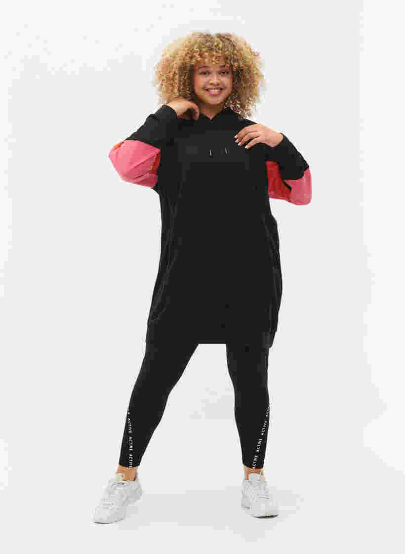 Pulloverkleid mit Colorblock und Taschen, Black, Model image number 2
