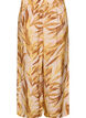 Hose mit weitem Bein, Blattdruck und hohem Gummizugbund., Gelb, Packshot image number 1