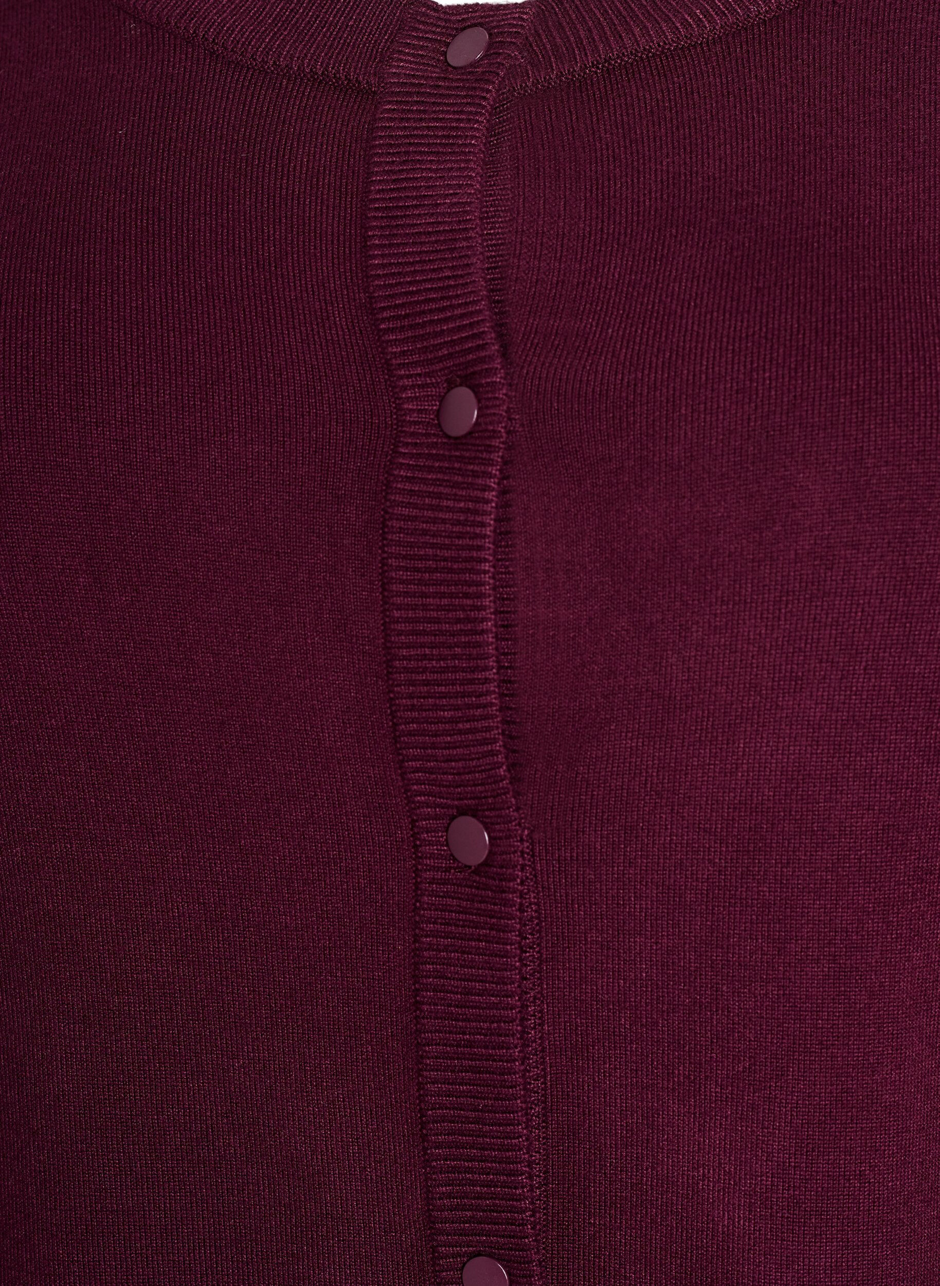 ZizziStrickjacke mit Rundhalsausschnitt und Kn&ouml;pfen, Rot, Packshot image number 2
