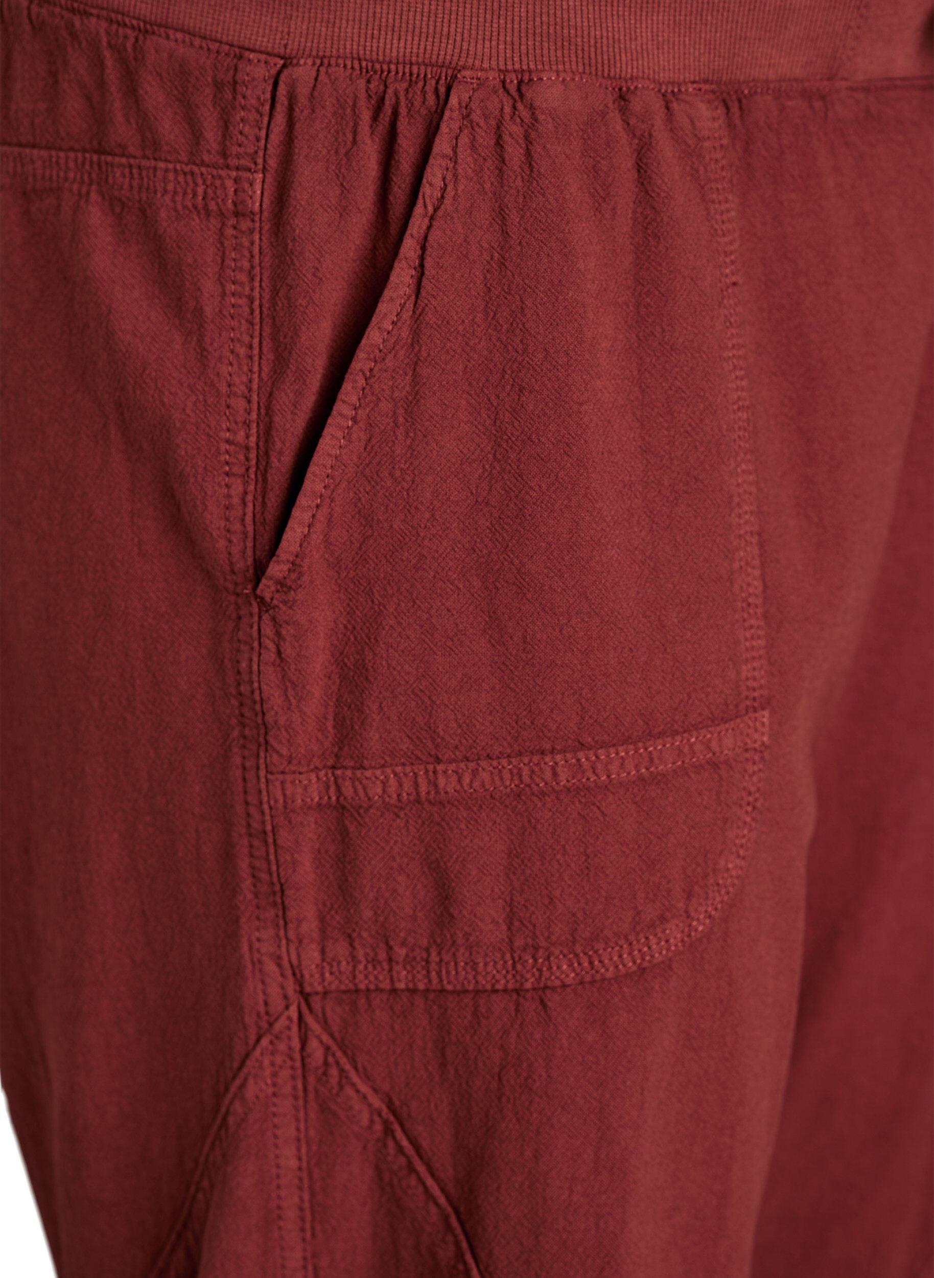 ZizziCapri-Hose aus Baumwolle, Rot, Packshot image number 2