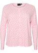 Strickjacke aus Bio-Baumwolle mit Lochstickerei, Pink, Packshot image number 0