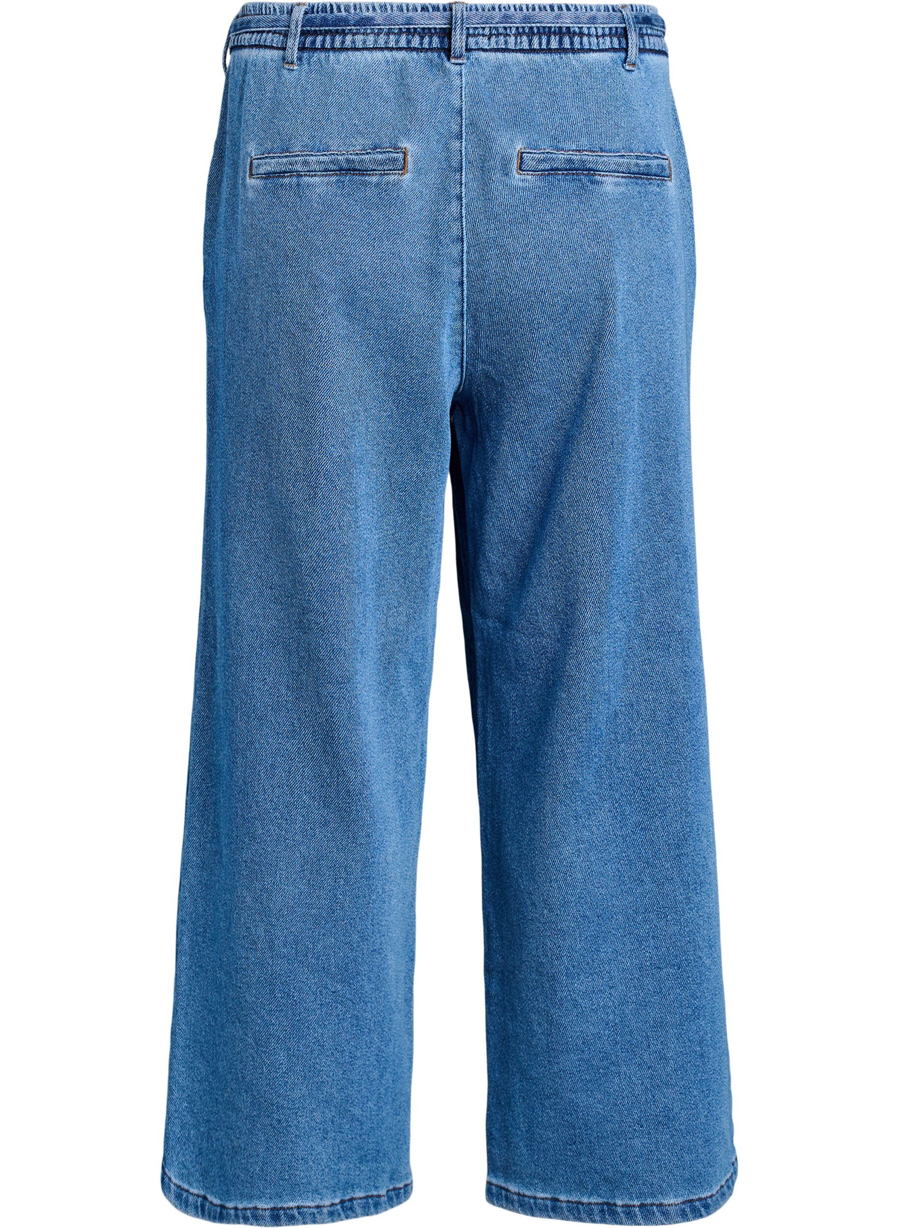 ZizziJeans mit lockerer Passform, elastischem Bund und Tunnelzug, Blau, Packshot image number 1