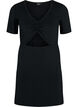 Kurzes Kleid mit Cut-out-Teil, Black, Packshot image number 0