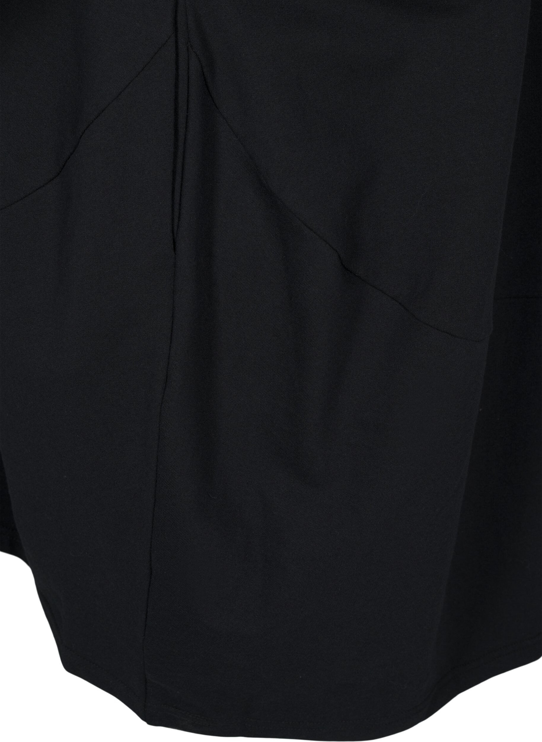 ZizziBaumwollkleid mit Ballon-Passform, Schwarz, Packshot image number 4