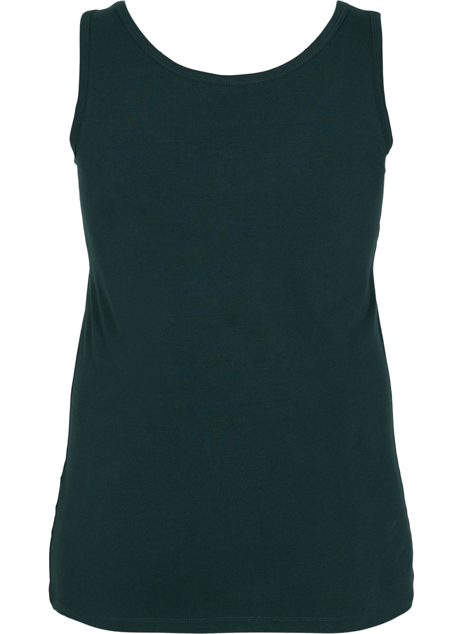 ZizziEinfarbiges basic Top aus Baumwolle, Gr&uuml;n, Packshot image number 1