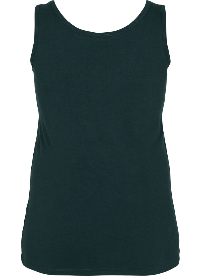 Einfarbiges basic Top aus Baumwolle, Gr&uuml;n, Packshot image number 1