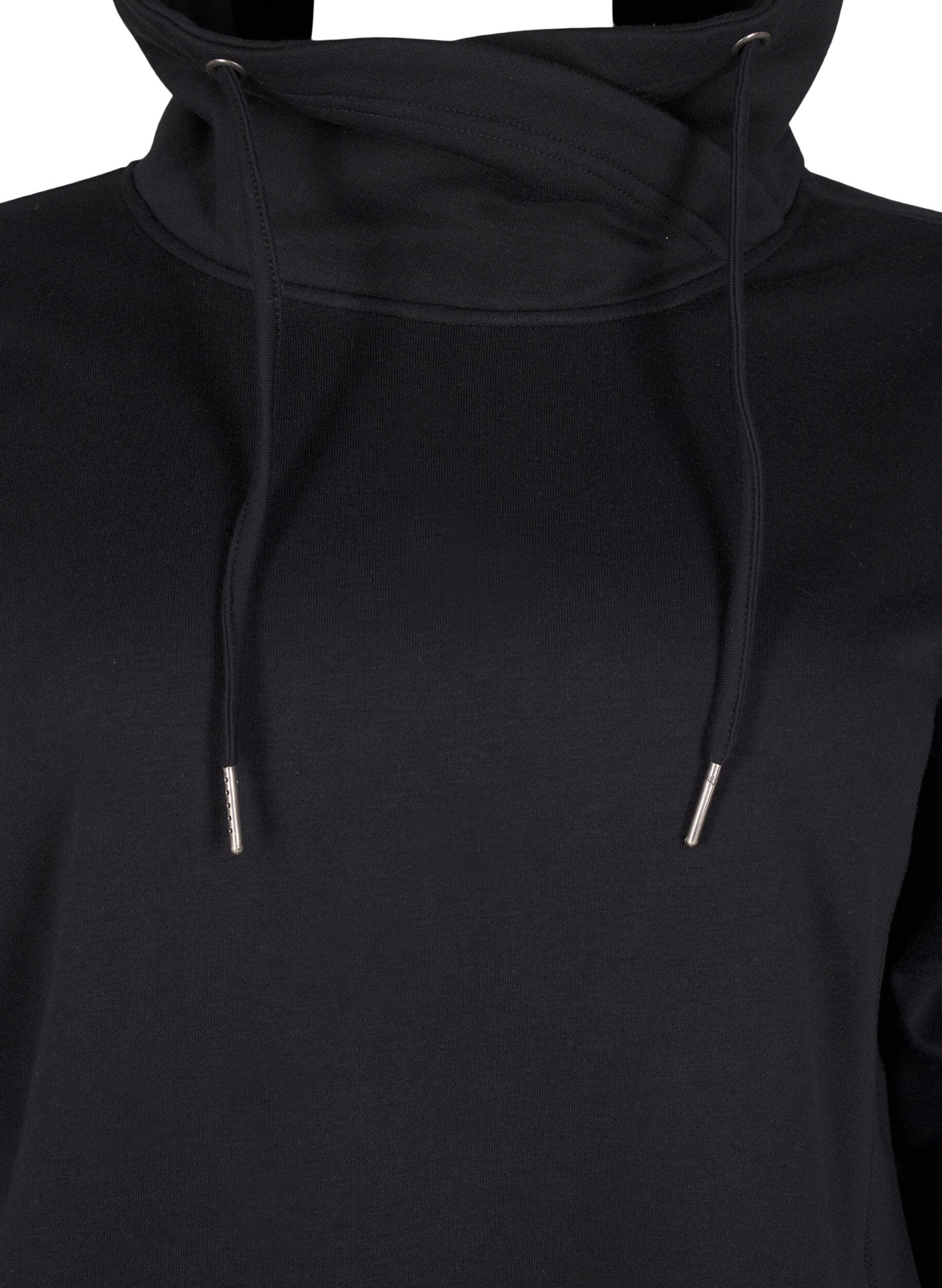 ZizziFLASH - Sweatshirt mit Stehkragen, Black, Packshot image number 2
