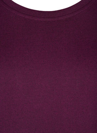 Langarm Bluse und dekorative Perlen, Purple Melange, Packshot image number 2