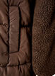 Mittellange Steppjacke mit Teddyfleece, Braun, Packshot image number 3