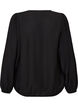 Viskosebluse mit V-Ausschnitt und Ballonform, Schwarz, Packshot image number 1