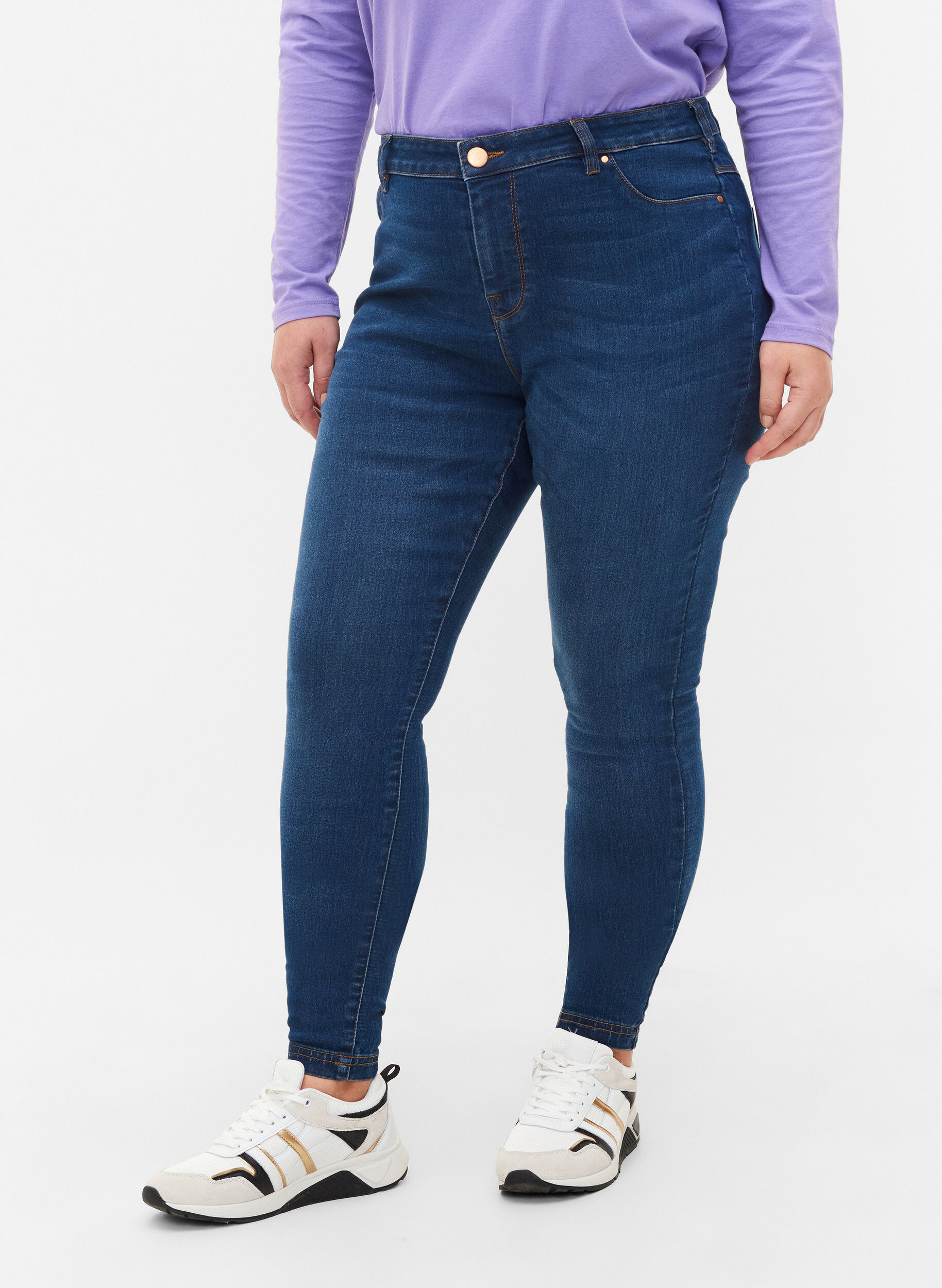 ZizziJeggings aus Baumwollmischung, Blue denim, Model image number 2