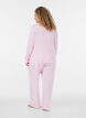 Strickjacke aus Bio-Baumwolle mit Lochstickerei, Pink, Model image number 2