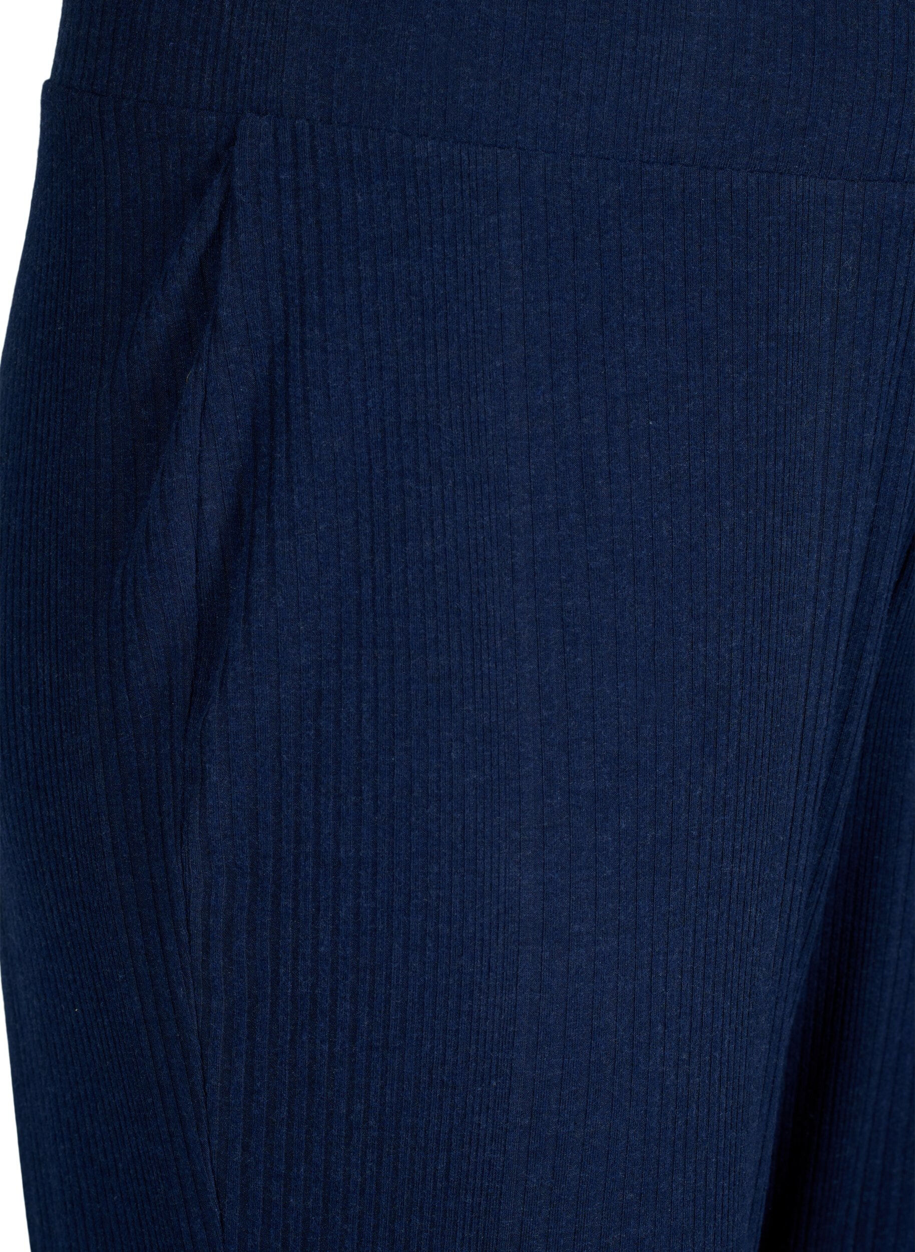 ZizziBequeme Hose mit gestreifter Textur, Night Sky Mel., Packshot image number 2