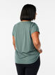 Lockeres Trainings-T-Shirt mit V-Ausschnitt, Gr&uuml;n, Model image number 2