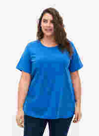 FLASH - T-Shirt mit Rundhalsausschnitt, Strong Blue, Model