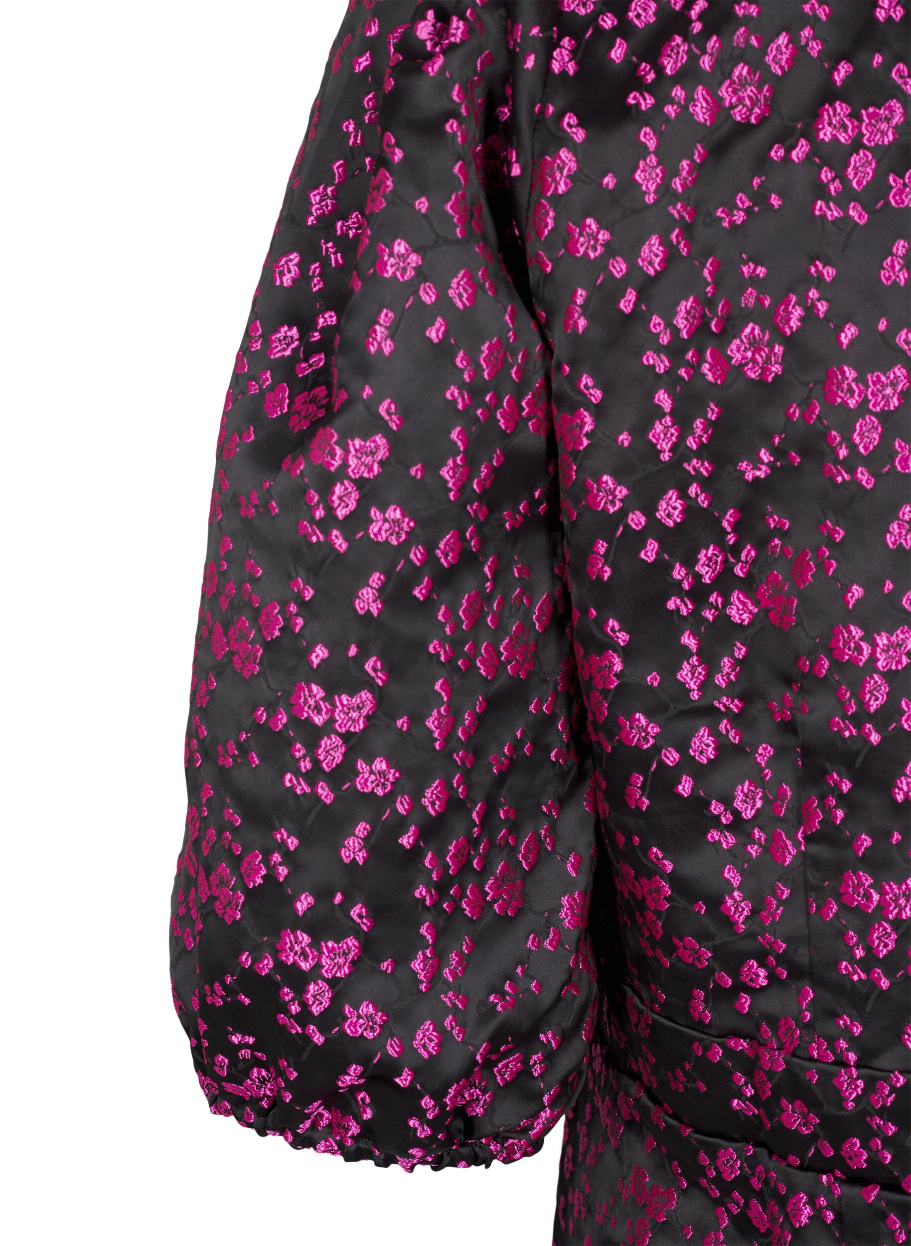 ZizziKnielanges Kleid mit aufgestickten Blumen, Black Pink Flower, Packshot image number 3