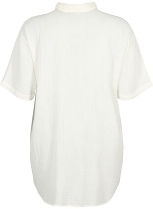Kurzärmliges T-Shirt mit Knöpfen, Off-White, Packshot image number 1