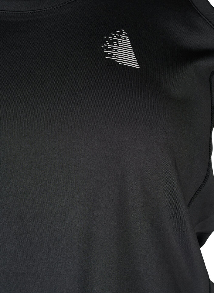 Trainingstop mit Racerback und Mesh, Black, Packshot image number 2