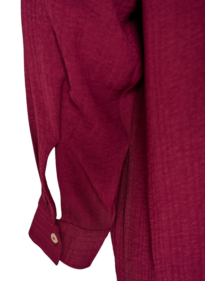 Langes Hemd mit einer leichten Textur, Rot, Packshot image number 3