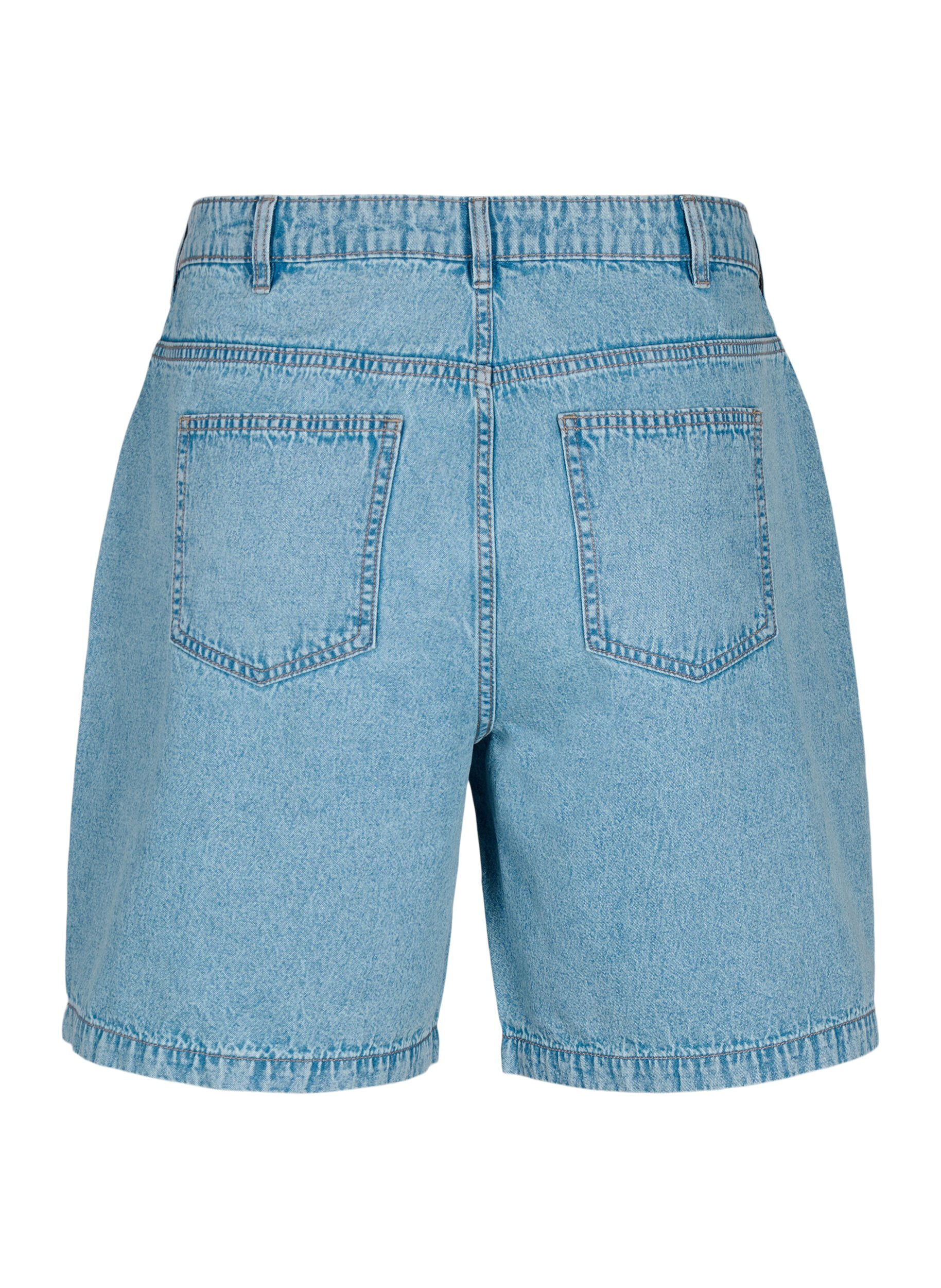 ZizziHohe Taille Denim-Shorts, Light Blue Denim, Packshot image number 1