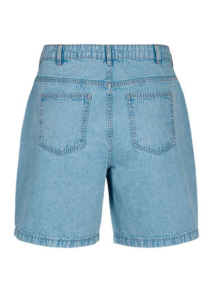 Hohe Taille Denim-Shorts, Light Blue Denim, Packshot image number 1