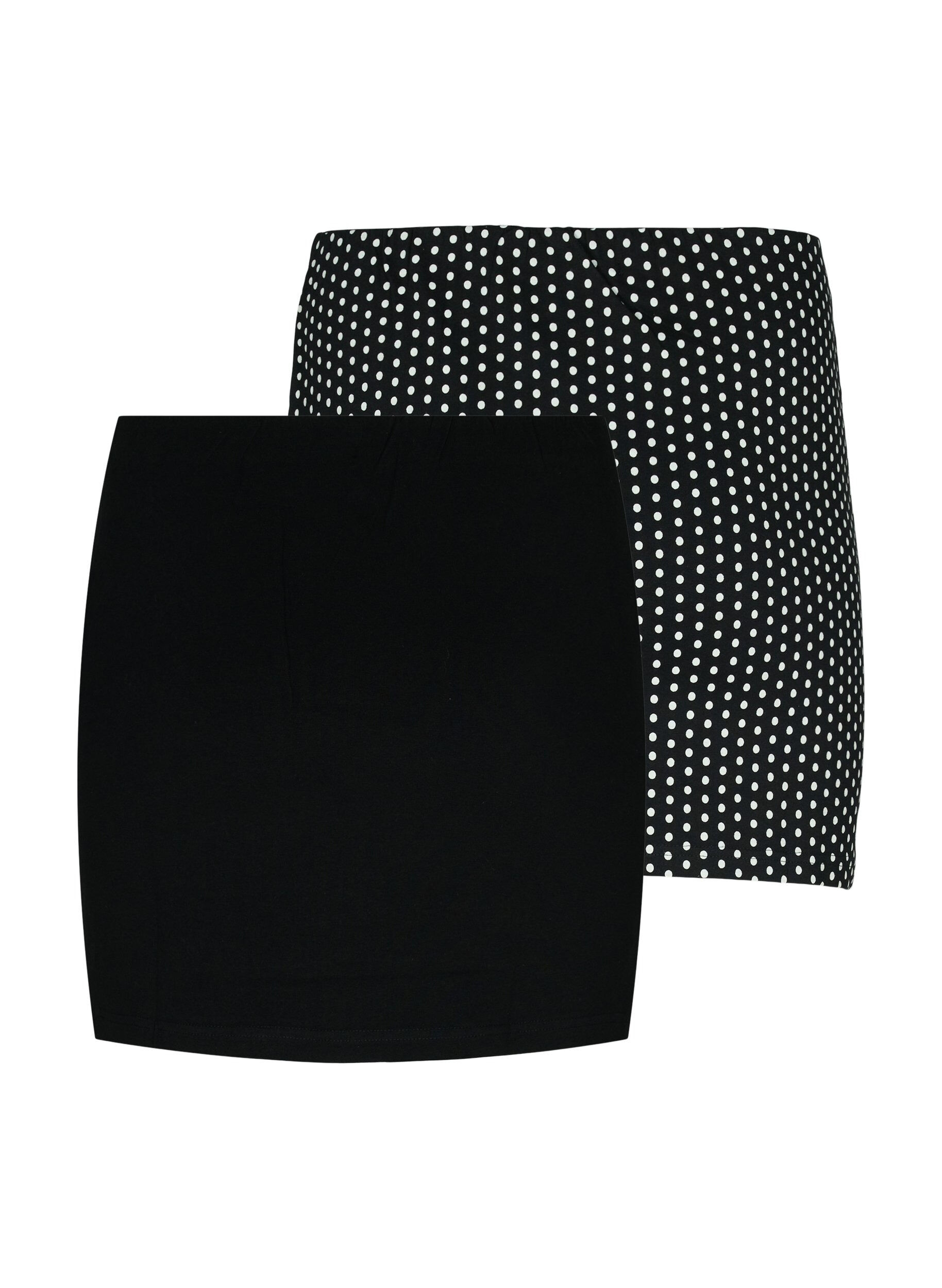 Zizzi2er-Pack Top Extender, Black/Black Dot, Packshot image number 1