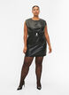 Kurzes Kleid im Lederlook, Black, Model image number 2