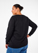 Sweatshirt mit Spitzendetails, Black, Model image number 1