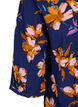 Florale Bluse mit 3/4-Ärmeln, Peacoat Flower AOP, Packshot image number 3