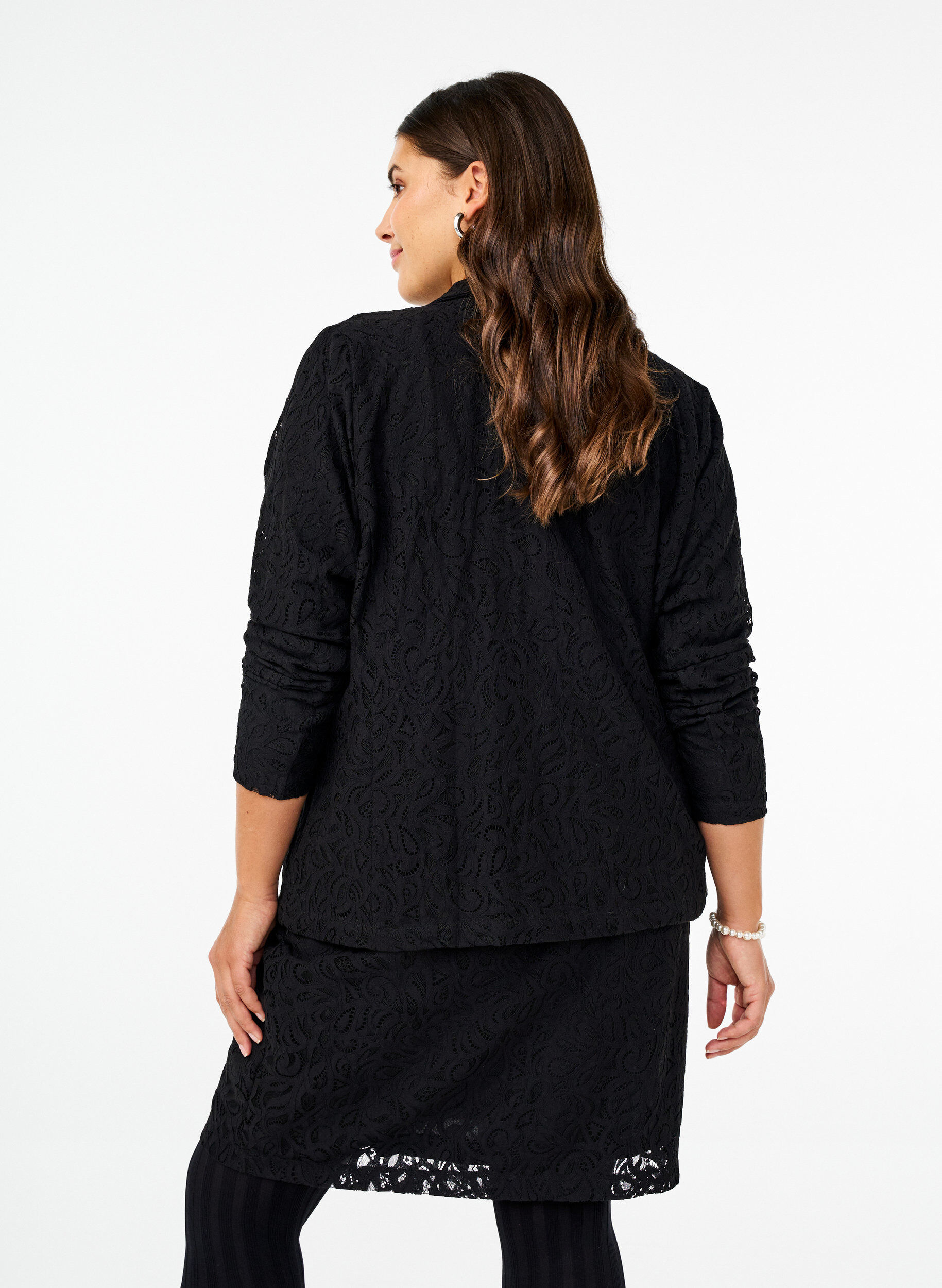 ZizziKurzer Spitzenrock, Black, Model image number 1