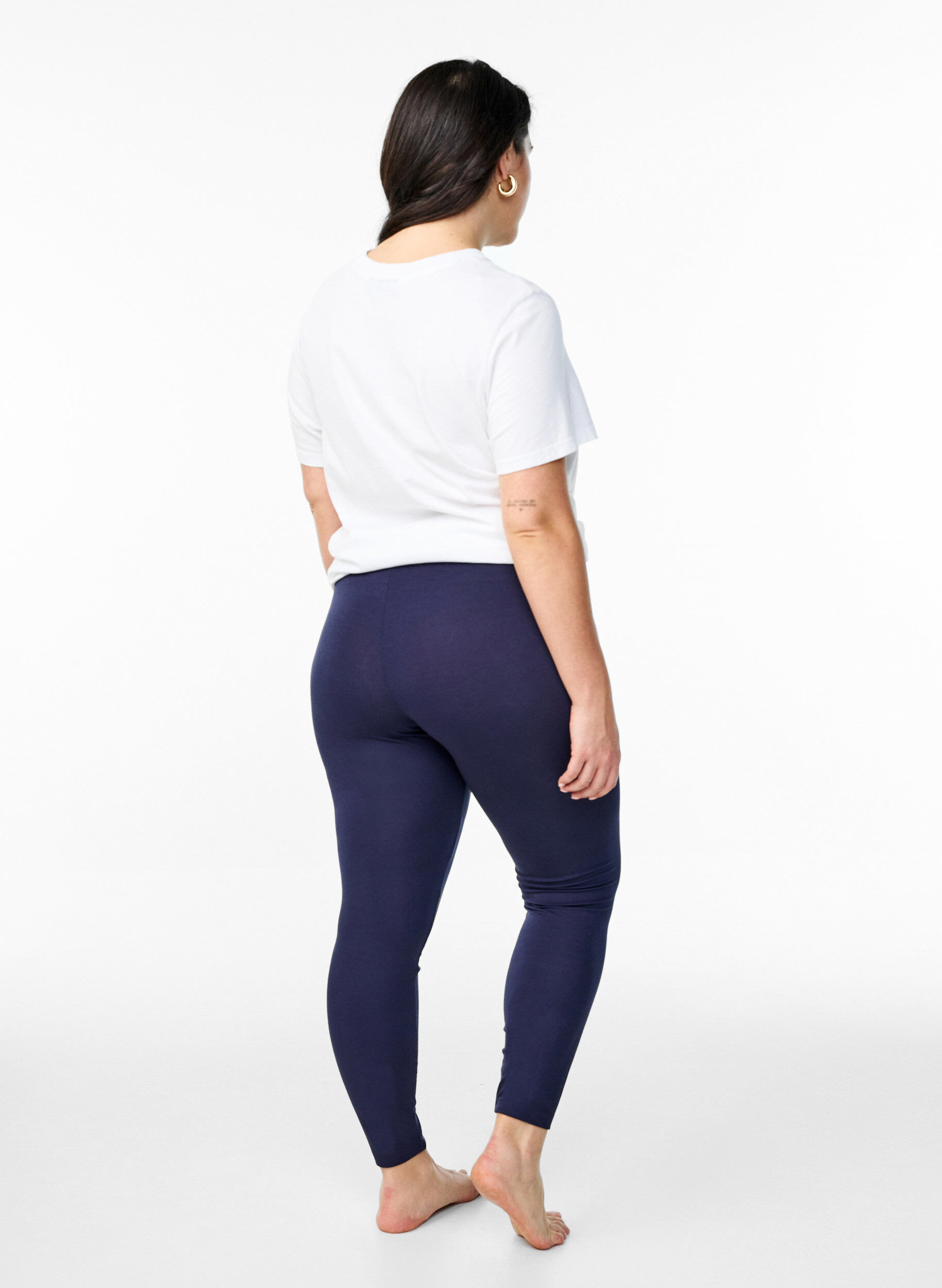 ZizziBasic-Leggings mit extra L&auml;nge, Blau, Model image number 2