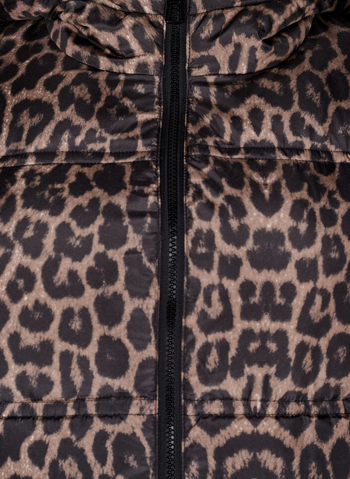 Kurze Steppjacke mit Kapuze und Zwei-Wege-Reißverschluss, Schwarz, Packshot image number 2