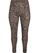 Leggings aus Viskose mit Zebraprint, Braun, Packshot image number 0